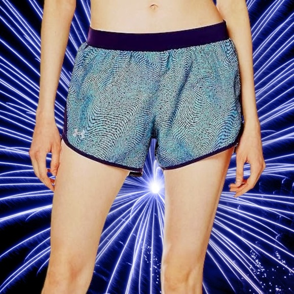 NWT Under Armour ‘Fly-By 2.0 Printed Shorts’ in “Reflective Sonar Blue” Size M - Picture 5 of 15
